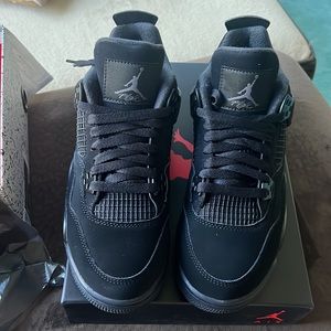 Air Jordan 4 Retro (GS) Black / Black